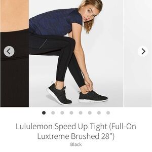 Lululemon Athletica Black Speed Up Tight Leggings